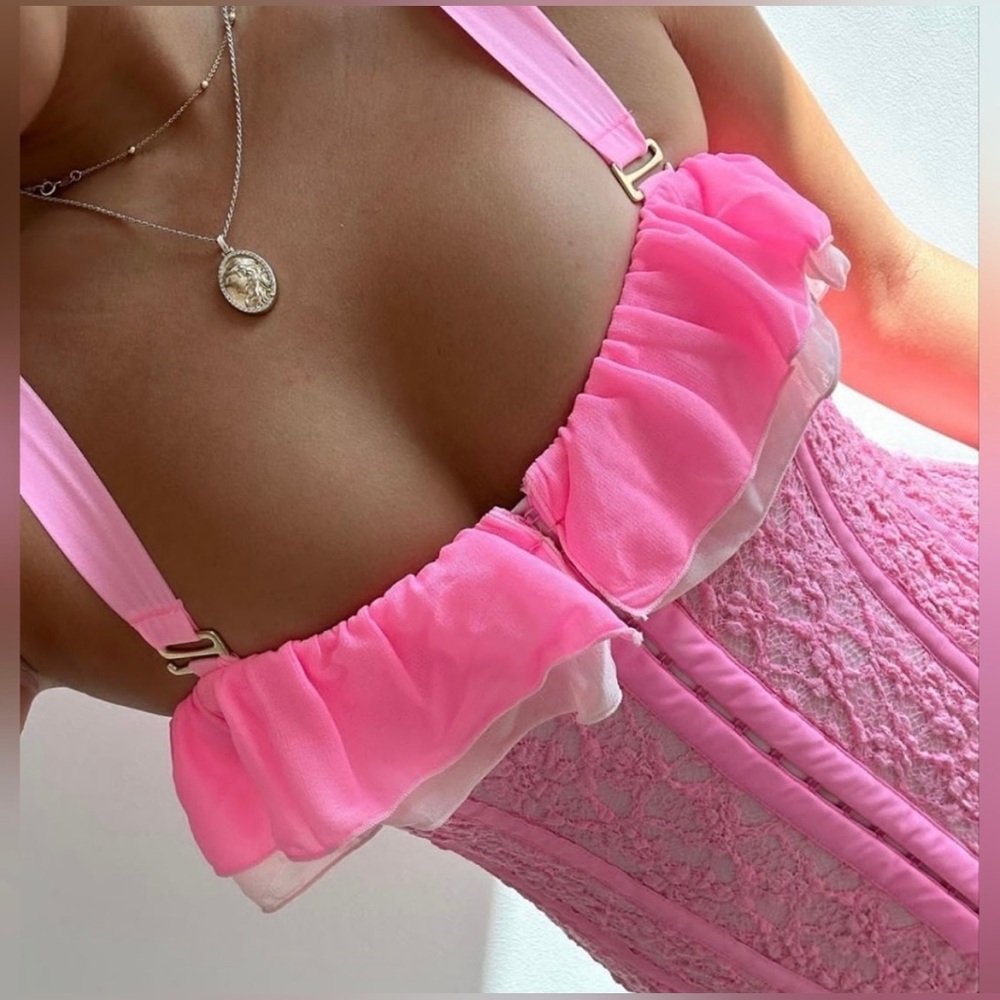 We are HAH x Revolve Seams Like A Princess Corset in Rose Quartz - Picture 6 of 14